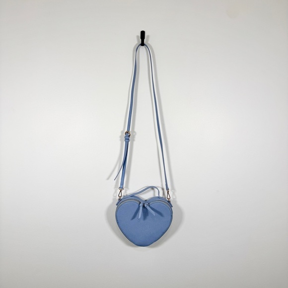 LC Lauren Conrad Handbags - LC Lauren Conrad Heart-Shaped Light Powder Blue Crossbody Bag